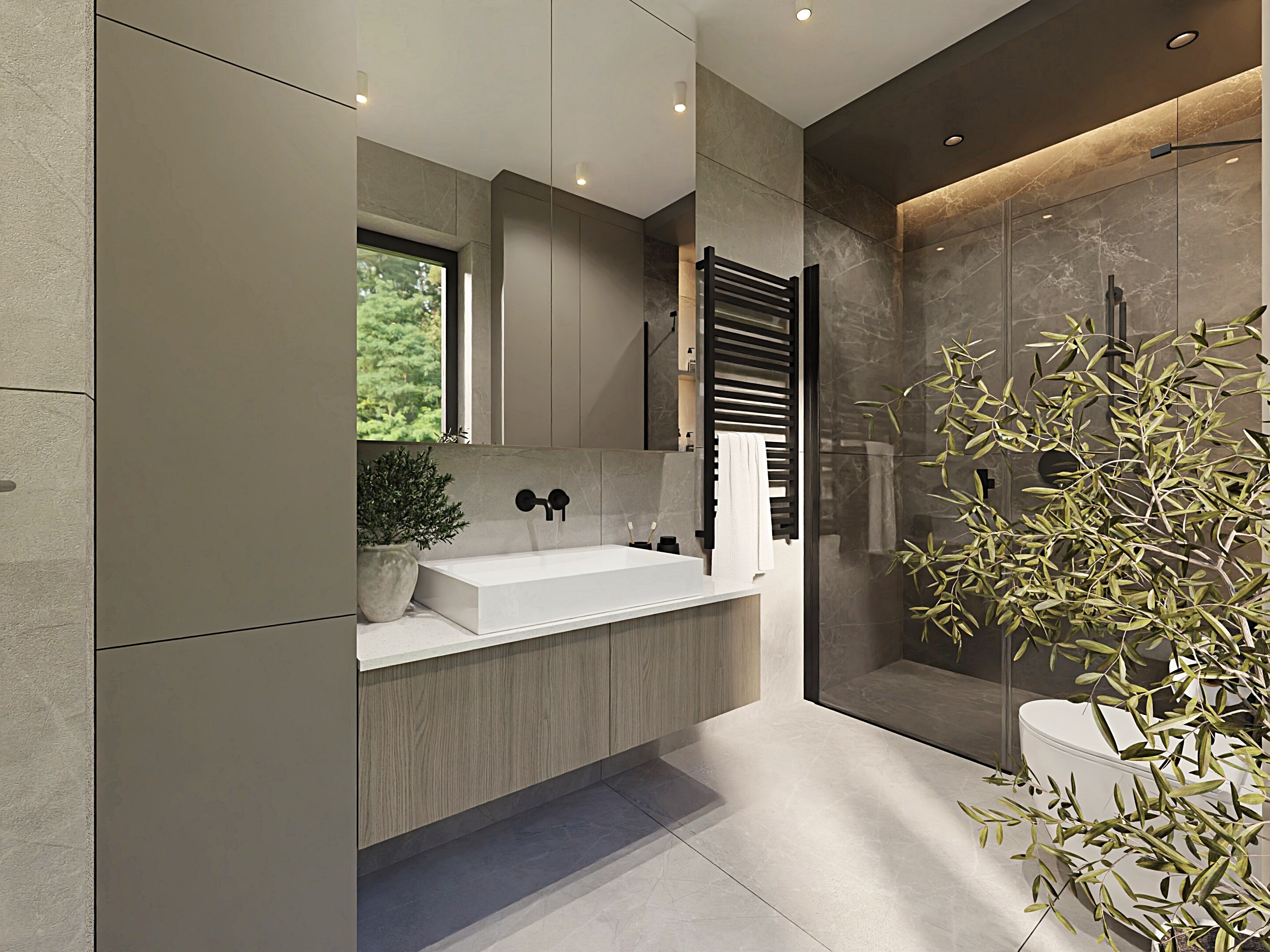 Dom z ciemną sypialnią